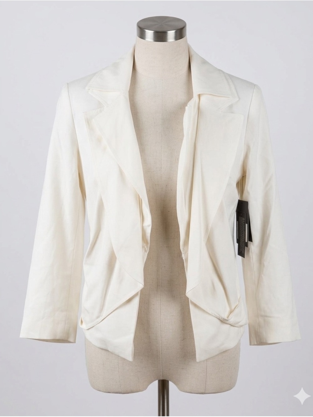 Robert Rodriguez Women's Cream Open-Front Blazer Jacket